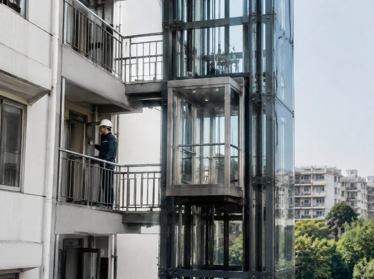 自治区直辖县级行政区划旧楼加建观光电梯